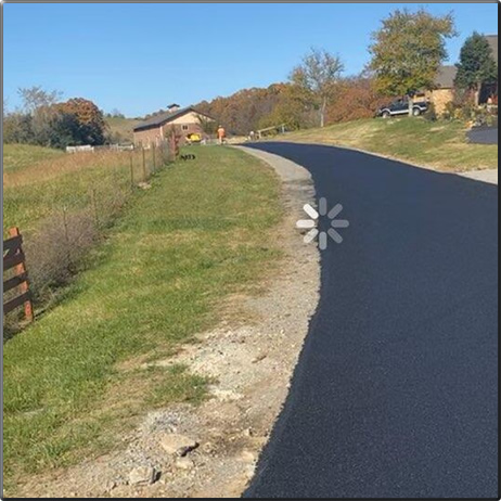 Neighborhood asphalt driveway